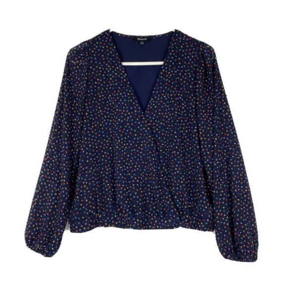 MADEWELL Lyric Wrap Top Sugar Dot {YY19} - Picture 1 of 7